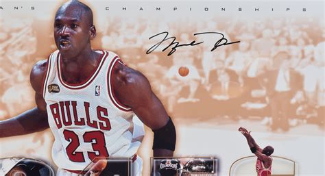 Lot Detail - Michael Jordan Championships Signed Poster