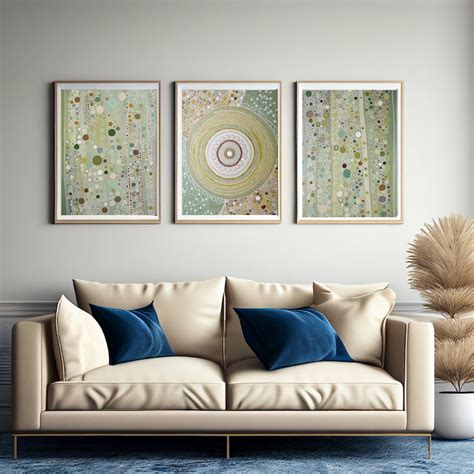 Sage Green Wall Art Set Of Prints Sage Decor Contemporary Etsy