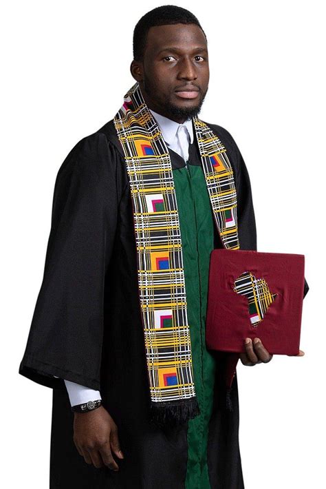 African Kente Cloth Graduation Stole Kente Stole Kente Sash Afrilege