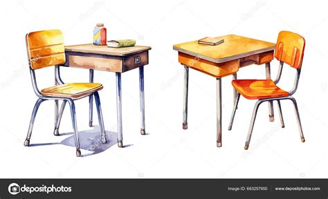 School Desk Clipart Isolated Vector Illustration Stock Vector by ...