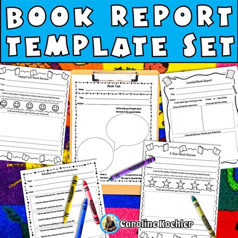 Book Reports Template For Any Book Caroline Koehler At Celavora Education