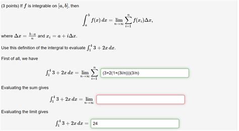 Solved Points If Ff Is Integrable On Chegg