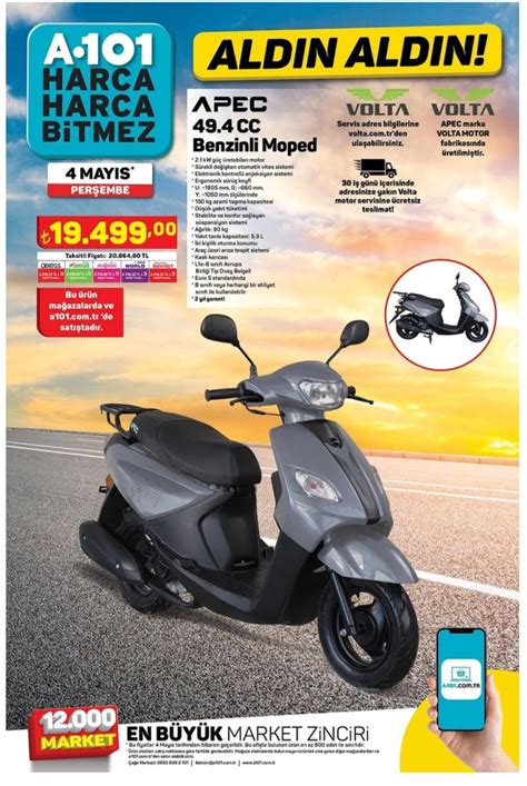 A101 e Gelen APEC 49 4 CC Benzinli Moped Stokta Nasıl Yok Şikayetvar