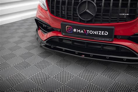 Maxton Design Front Splitter V1 Mercedes Benz A45 Amg Aero W176 Facelift Royal Body Kits