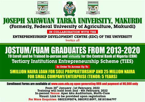 REGISTRATION FOR ENTREPRENEURSHIP DEVELOPMENT CENTRE – CBN TIES ...