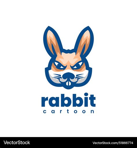 Rabbit Simple Mascot Logo Royalty Free Vector Image