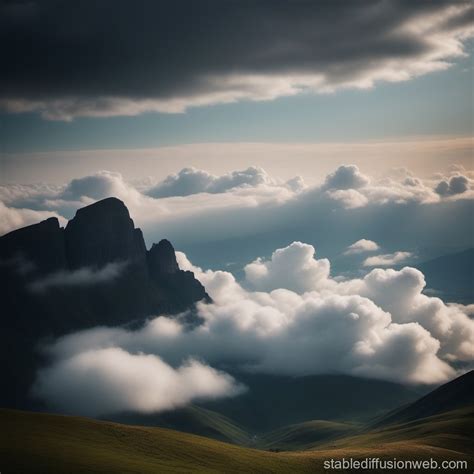 cloud landscape overview stable diffusion