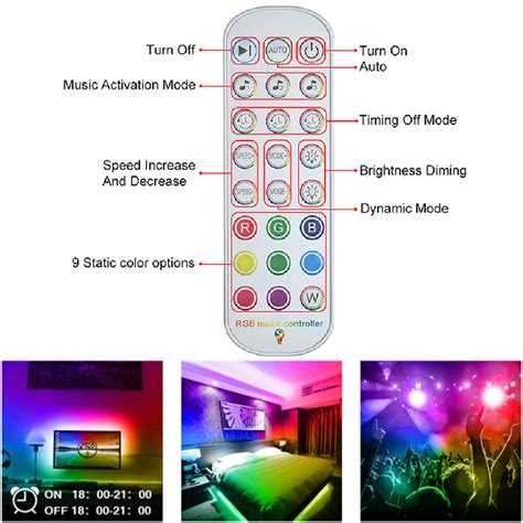 DC5-24V Bluetooth SPI Dream Color Dual Channel RF Remote RGB LED Controller For Addressable LED ...