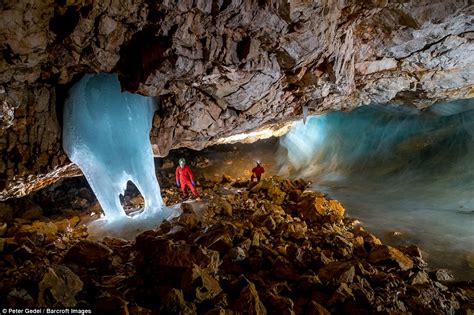 Hidden Treasures Intrepid Caver Reveals Stunning Frozen Sculptures