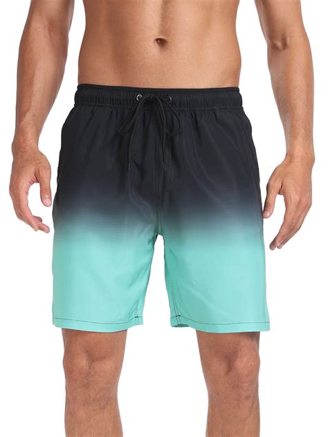 Inadays Mens Quick Dry Swim Trunks With Liner Beach Shorts With Pockets S Xl Blackgreen