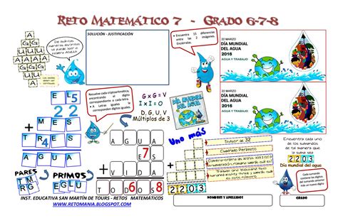 Calam O Reto Matematico Dia Del Agua