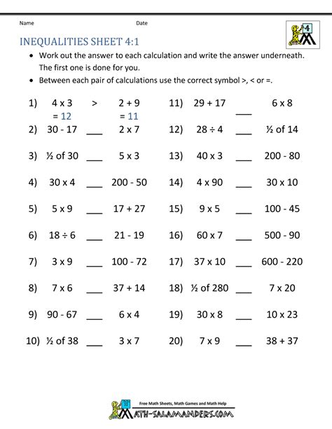 Math Problems For A 4th Grader