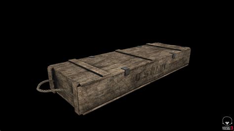 3d Model Ww2 Wooden Crates Vr Ar Low Poly Cgtrader