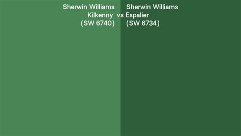 Sherwin Williams Kilkenny Vs Espalier Side By Side Comparison