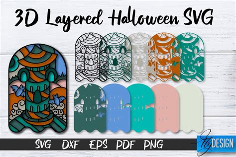 3D Layered Halloween SVG | Halloween Design SVG | 3D Layered Design ...