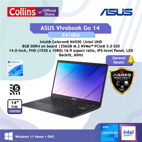 Promo Asus Vivobook Go 14 E410ka N4500 8gb 256gb Intel Uhd 14 Fhd W11