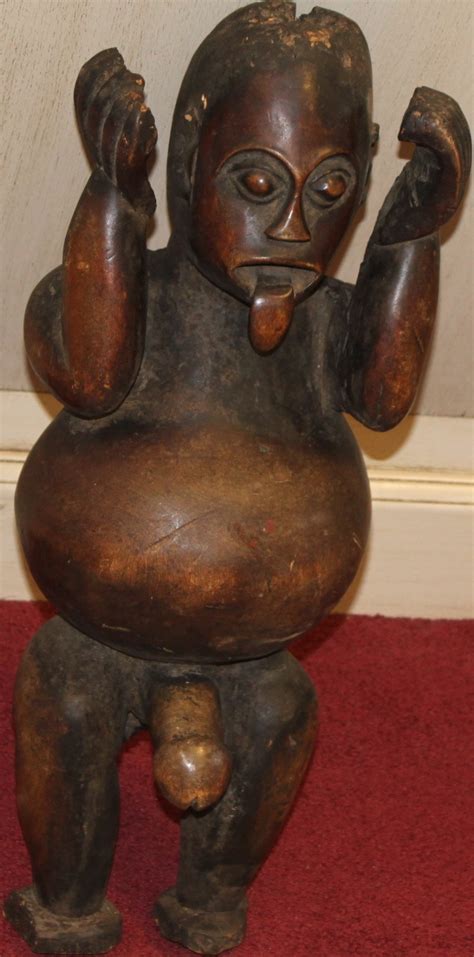 CARVED TRIBAL AFRICAN FERTILITY FIGURE