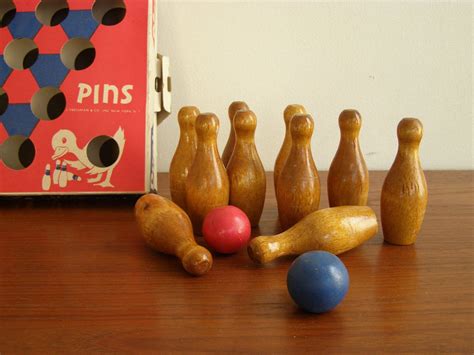 Vintage DUCK PINS Toy Bowling Set by J Pressman & Co NYC | Etsy