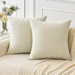 Amazon Miulee Pack Of Cream Throw Pillow Covers X Inch Soft