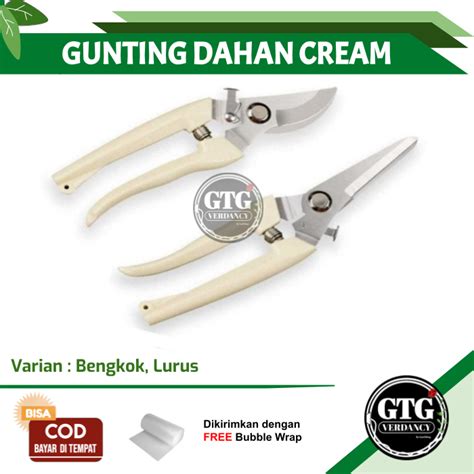 Jual Gunting Dahan Gunting Ranting Tanaman Cream Bengkok Lurus