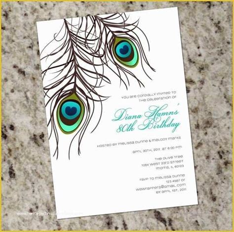 Peacock Invitations Template Free Of Peacock Invitation Printable