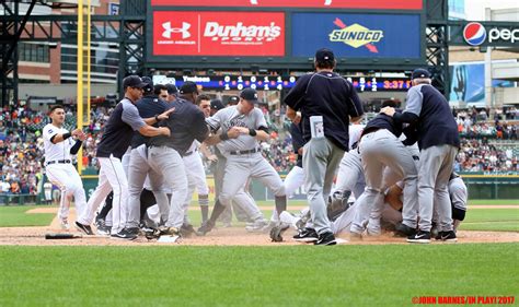 Tigers vs Yankees Brawl August 24, 2017 PIX - In Play! magazine