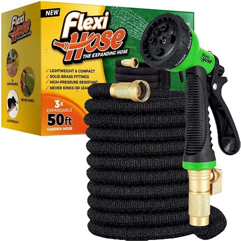 Flexi Hose With 8 Function Nozzle Expandable Garden Hose Lightweight