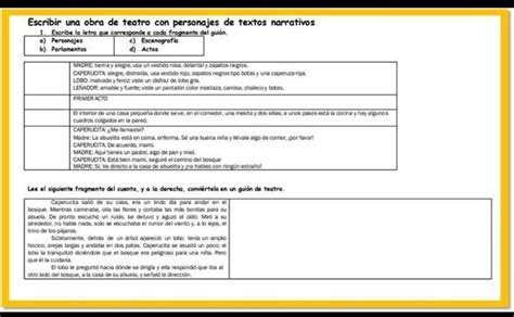 Elabora El Borrador De La Obra De Teatro Considerando Los Elementos Del