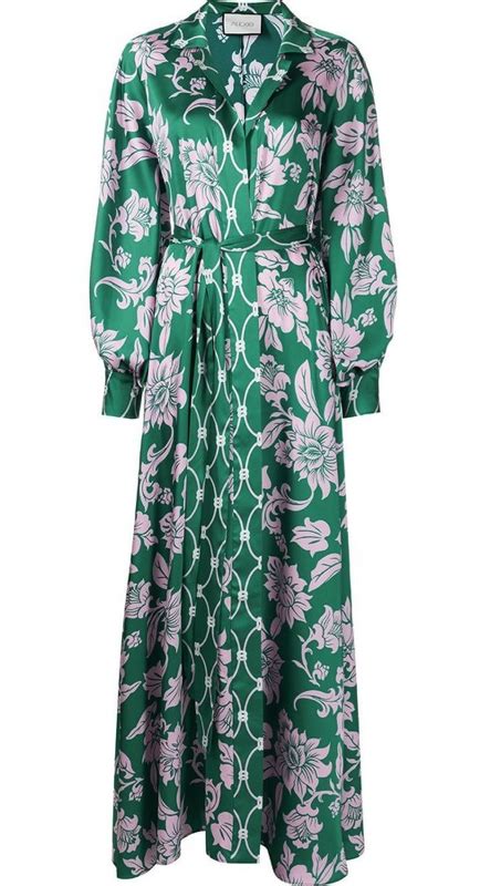 Kyle Richards Green Floral Maxi Dress Big Blonde Hair