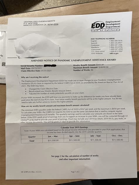 Can someone please explain this Every time I get something from the EDD