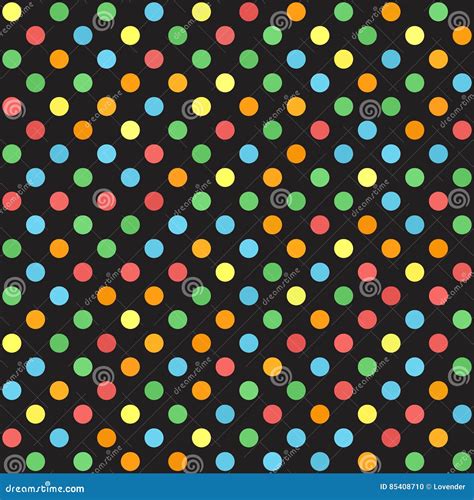 Polka Dot Pattern Vector Seamless Background Stock Vector