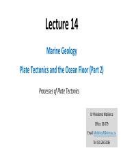 Lecture Plate Tectonics And The Sea Floor Part Pdf Lecture