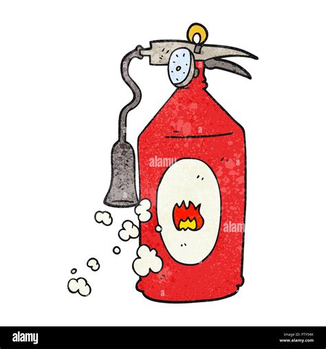 Freehand Textured Cartoon Fire Extinguisher Stock Vector Image And Art