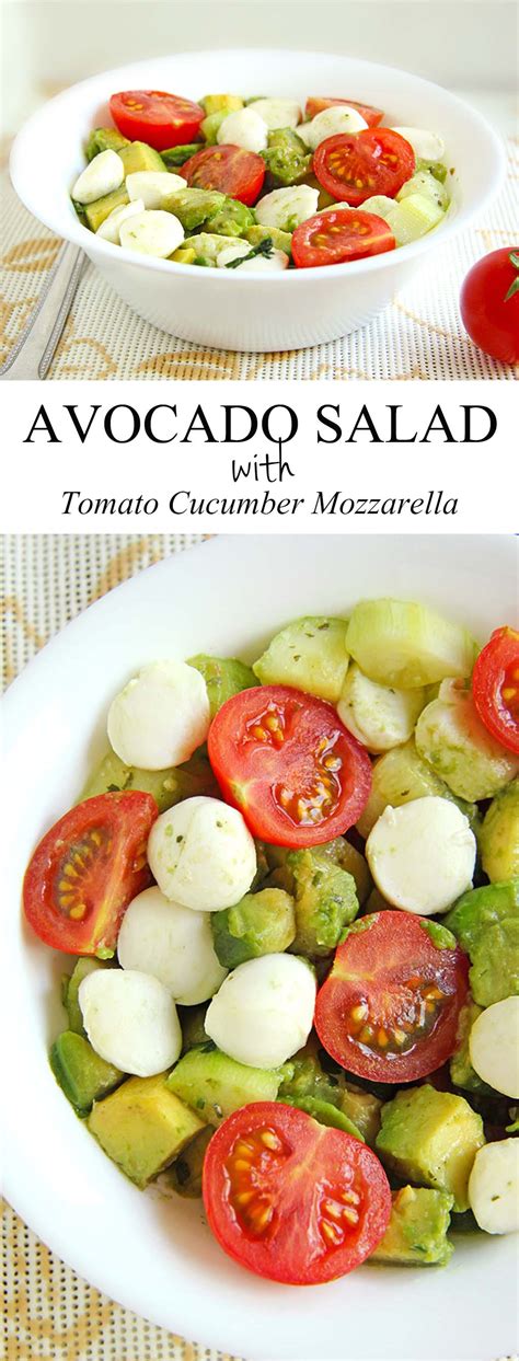 How To Make Yummy Tomato Basil Avocado Mozzarella Salad Prudent Penny