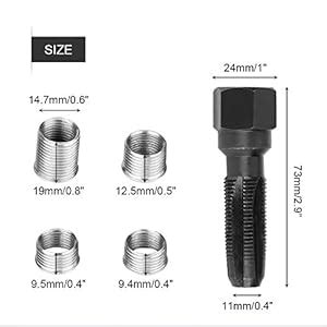 Keenso Helicoil Thread Repair Kit Spark Plug Helicoil Kit Carbon