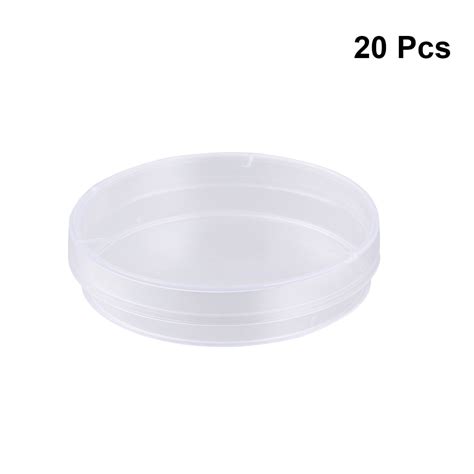 Plastic Petri Dish 20 PCS 60mm Plastic Petri Dishes Sterile Bacterial