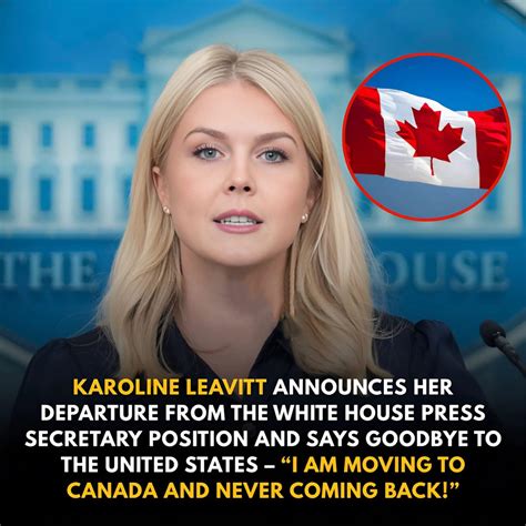 Wake - BREAKING: Karoline Leavitt announces her departure from the