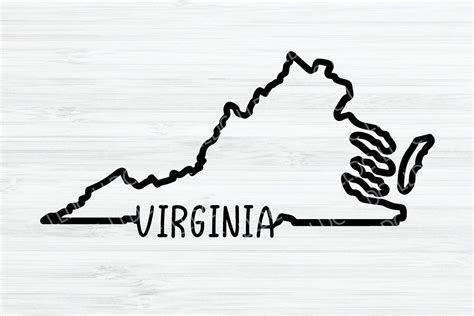 Virginia Outline SVG. Virginia Svg. Virginia Vector File. Virginia ...