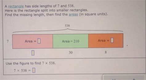 A Rectangle Has Side Lengths Of And Here Is The Rectangle Split