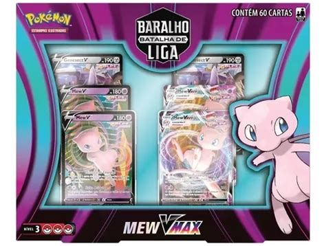 Box Baralho Batalha De Liga Mew Vmax Pokemon Frete grátis