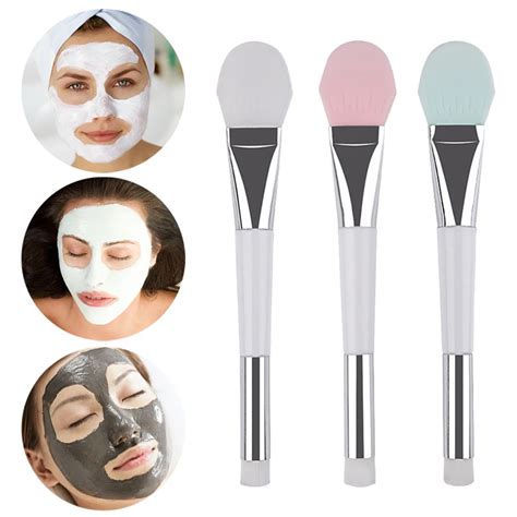 Double Ended Facial Mask Brush Silicone Soft Makeup Foundation Mud Mixing Applicator Skin Care