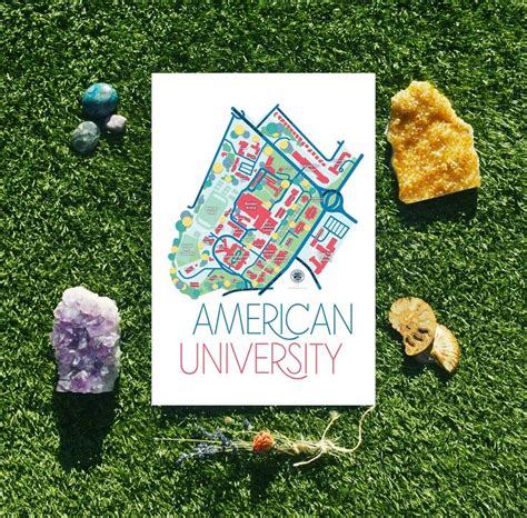 American University Campus Map 11x17 Inches Washington DC Map | Etsy in ...