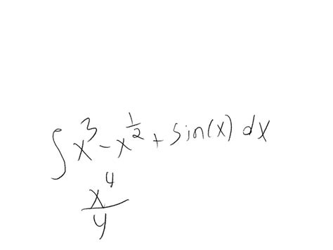 Solved Evaluate The Following Integrals A ∫ X3 −√x Sinx Dx