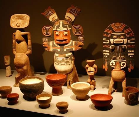 Premium AI Image | Prehispanic artifacts and decorations