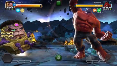 Mcoc 4 Rank 5 Modok Solo Fight Uncollected Red Hulk Youtube