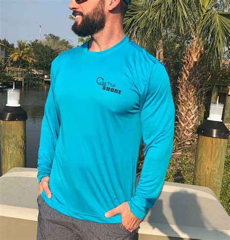 Turquoise Marlin Upf Dry Fit Long Sleeve Tee Country Shore