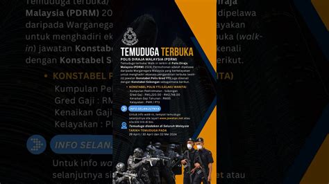 Temuduga Terbuka Konstabel Polis Yt Lelaki Wanita Temuduga