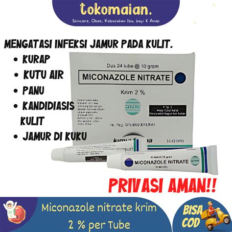 Jual Miconazole Nitrate Krim Mengatasi Infeksi Jamur Kurap Kutu