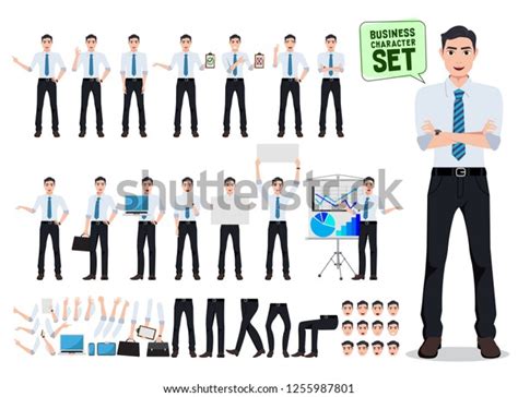 Male Business Person Vector Character Creation Stock Vector (Royalty ...