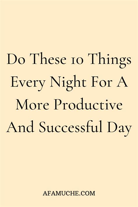 10 Things To Do Every Night Before Bed Artofit